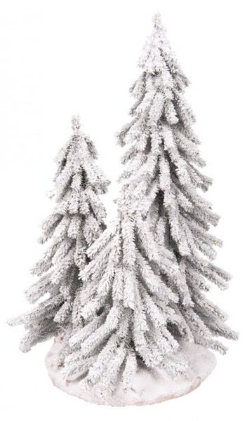 Zasnežené 3ks mini stromčeky 70cm-55cm-40cm