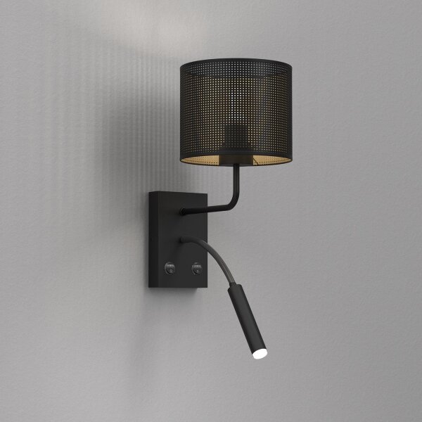Nástenná lampa LOFT SHADE 1xE27/60W+1xG9/8W/230V čierna/zlatá