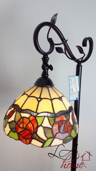 Stojaca lampa Tiffany - 40 * 27 * 152 cm / E27 / 60W - Clayre & Eef