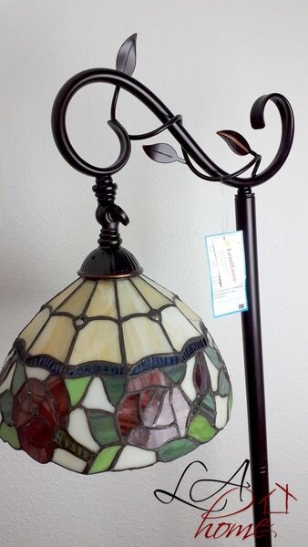 Stojaca lampa Tiffany - 40 * 27 * 152 cm / E27 / 60W - Clayre & Eef