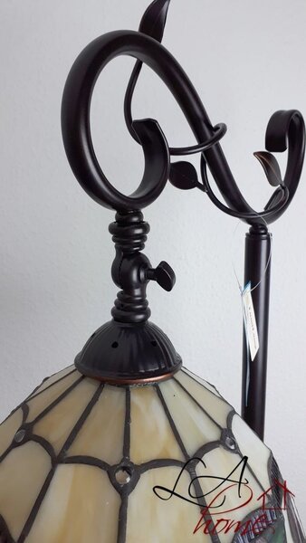 Stojaca lampa Tiffany - 40 * 27 * 152 cm / E27 / 60W - Clayre & Eef