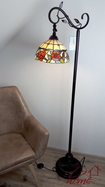 Stojaca lampa Tiffany - 40 * 27 * 152 cm / E27 / 60W - Clayre & Eef