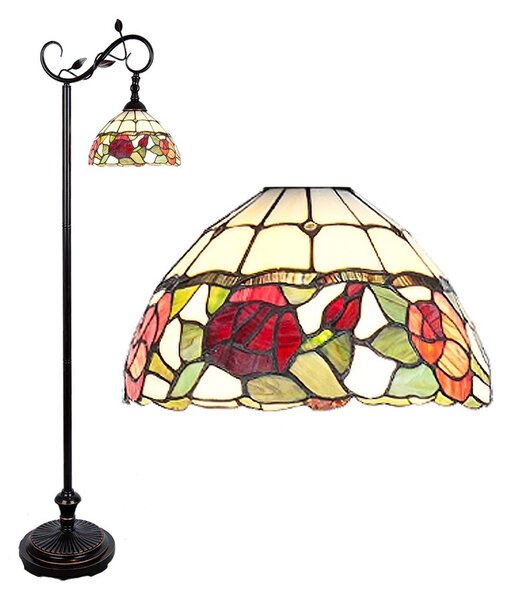 Stojaca lampa Tiffany - 40 * 27 * 152 cm / E27 / 60W - Clayre & Eef