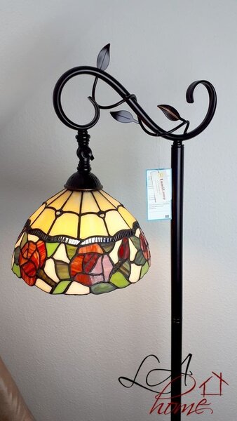 Stojaca lampa Tiffany - 40 * 27 * 152 cm / E27 / 60W - Clayre & Eef