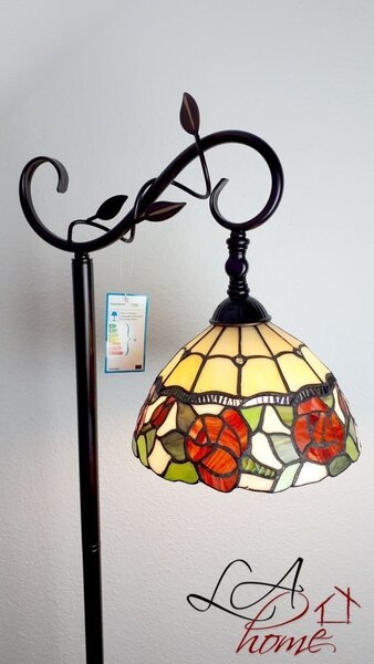 Stojaca lampa Tiffany - 40 * 27 * 152 cm / E27 / 60W - Clayre & Eef