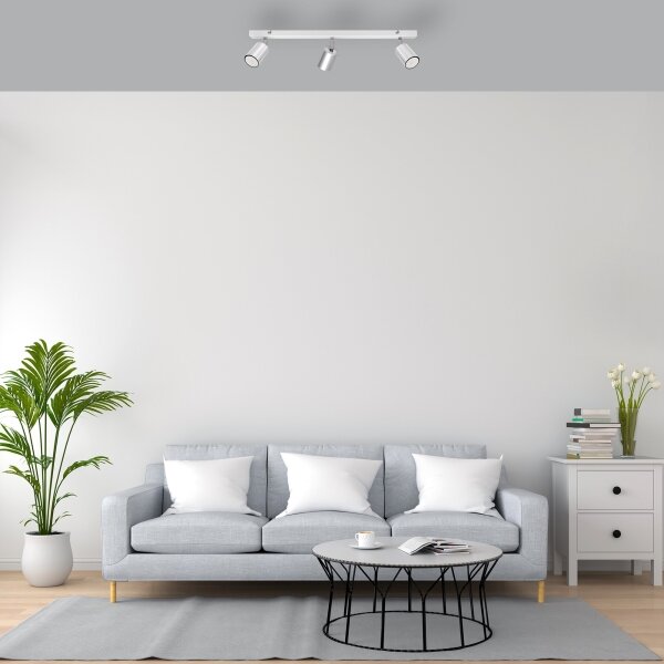LED Bodové svietidlo TUNE 3xGU10/4,8W/230V matný chróm/biela