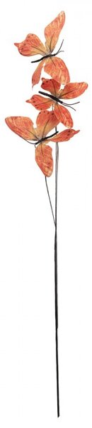 Dekoračná vetvička s oranžovými motýlikami Butterfly - 10*10*65 cm - Clayre & Eef