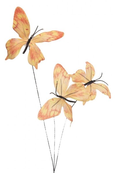 Dekoračná vetvička so žltými motýlikami Butterfly - 10*10*65 cm - Clayre & Eef
