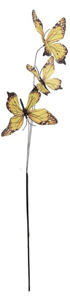 Dekoračná vetvička so žltými motýlikami Butterfly - 10*10*65 cm - Clayre & Eef