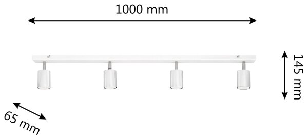 LED Bodové svietidlo TUNE 4xGU10/4,8W/230V matný chróm/biela