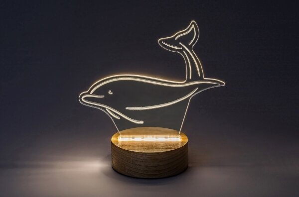 Rabalux 76002 - LED Detská stolná lampička AKALI LED/2W/5V 3000K delfín buk