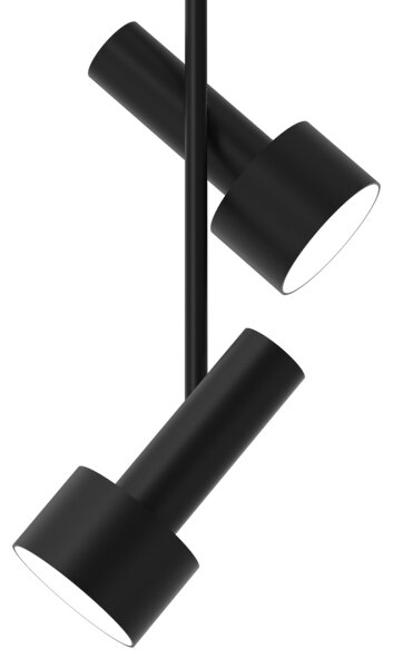 Luster na tyči LINTERNA 2xGX53/12W/230V čierna