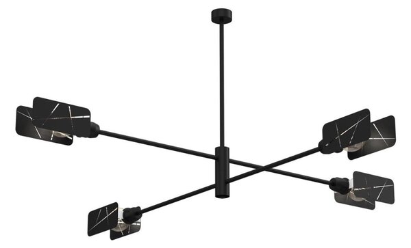 Luster na tyči ASTRA 4xE27/60W/230V čierna