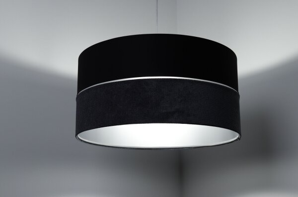 Luster na lanku TWIST 1xE27/60W/230V čierna/šedá/strieborná