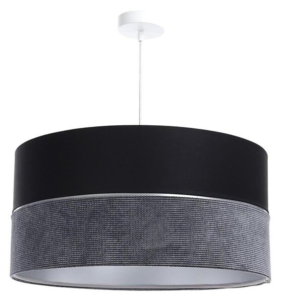 Luster na lanku TWIST 1xE27/60W/230V čierna/šedá/strieborná