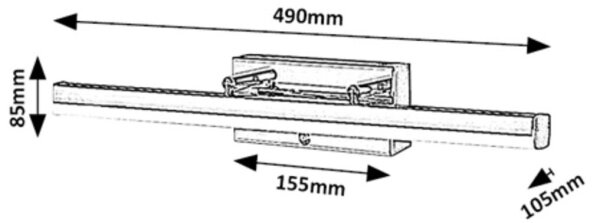 Rabalux 75016 - LED Stmievateľné dotykové osvetlenie zrcadla TURGON LED/13W/230V