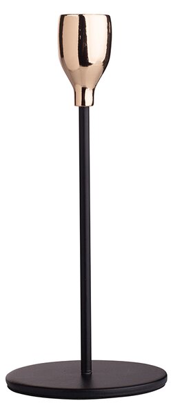 Kovový svietnik čierno-zlatý Rozměry: 18.5 cm