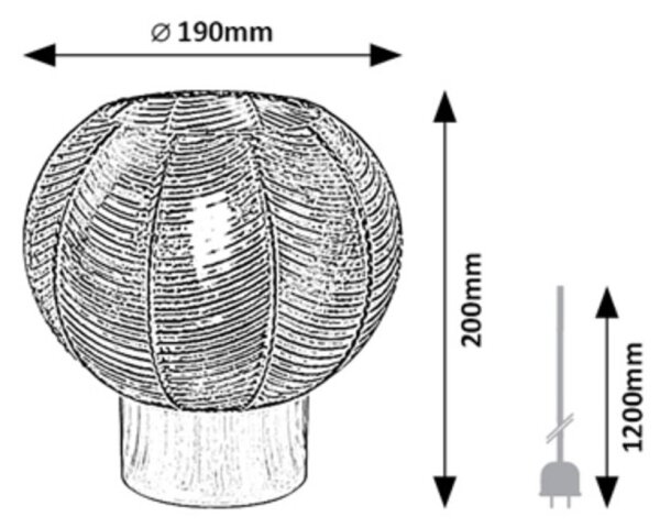 Rabalux 74017 - Stolná lampa MONET 1xE27/40W/230V