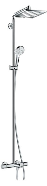 Hansgrohe Crometta E 240 1jet Showerpipe - sprchový systém s termostatom k vani, biela-chróm 27298000