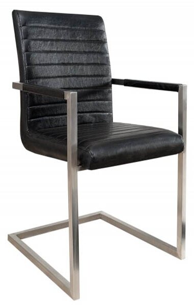 Loft konzolová stolička čierna