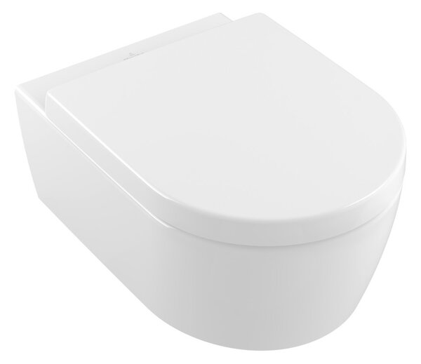 Villeroy & Boch AVENTO SET: WC závesné DirectFlush+ sedátko s poklopom SoftClosing, biela alpin, 5656HR01