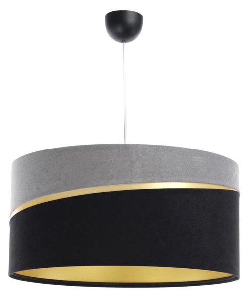 Luster na lanku SWING 1xE27/60W/230V čierna/šedá/zlatá