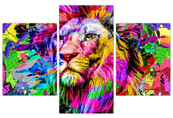 Obraz - 3D obraz leva (90x60 cm)