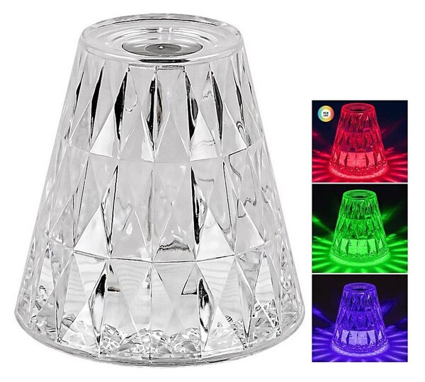 Rabalux 76004 - LED RGB Stmievateľná nabíjacia stolná lampa SIGGY LED/2W/5V 3000K