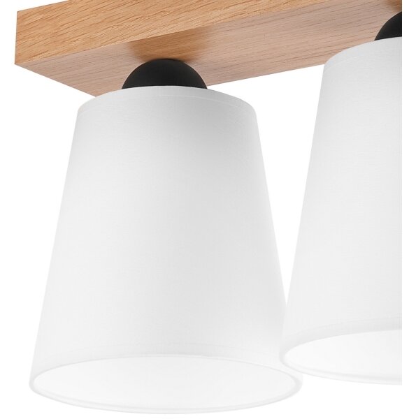 Prisadený luster LULA 2xE27/60W/230V dub
