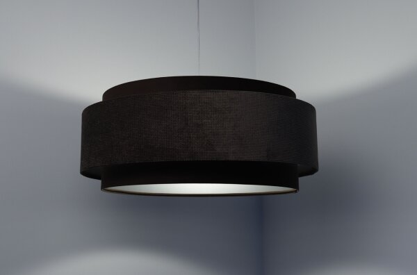 Luster na lanku DOBLO 1xE27/60W/230V pr. 60 cm hnedá/strieborná