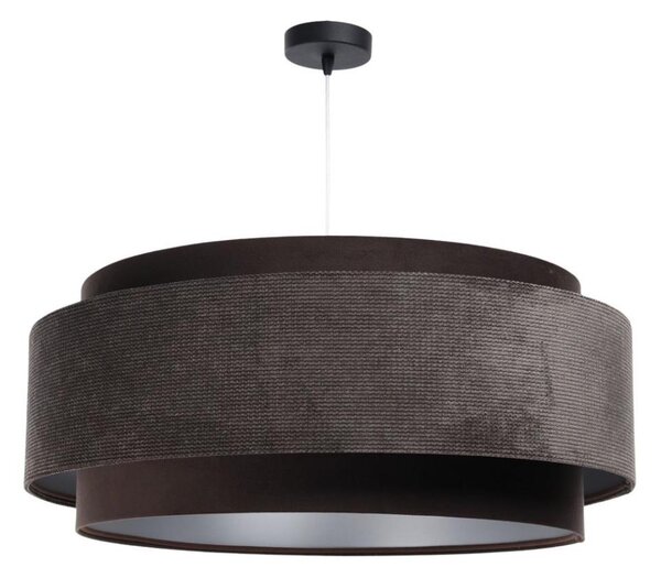 Luster na lanku DOBLO 1xE27/60W/230V pr. 60 cm hnedá/strieborná