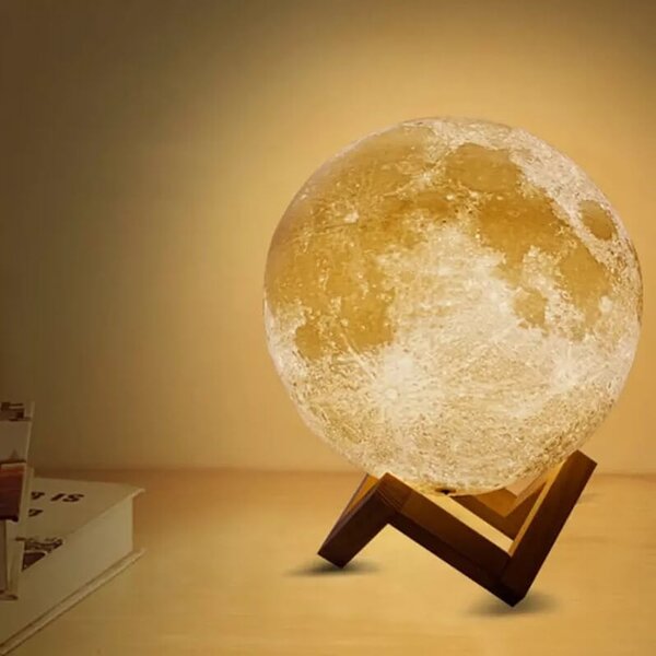 Nočná lampa v tvare Mesiac - Moonlamp RGB 15cm