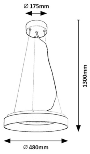 Rabalux 72001 - LED Stmievateľný luster na lanku CEILO LED/38W/230V čierna + DO
