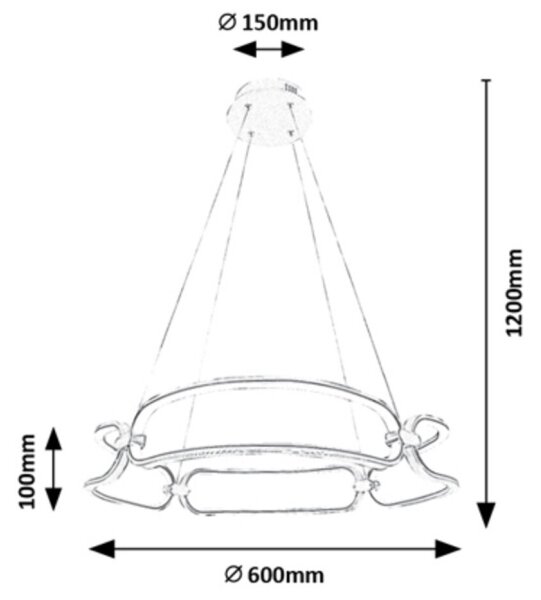 Rabalux 72010 - LED Luster na lanku FRINGILLA LED/67W/230V 4000K