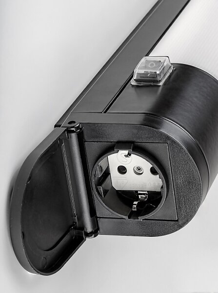 Rabalux 78029 - LED Podlinkové svietidlo so zásuvkou DUDDU LED/17W/230V čierna