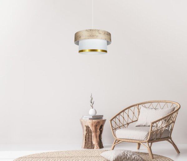 Luster na lanku RESSA 1xE27/60W/230V zlatá