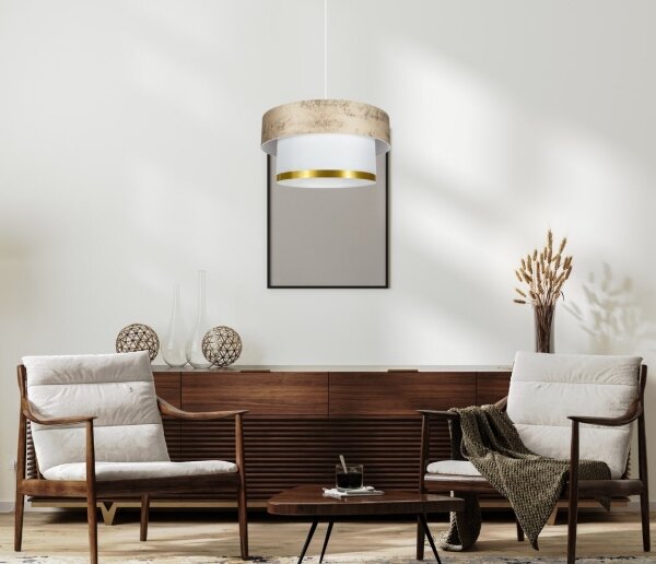 Luster na lanku RESSA 1xE27/60W/230V zlatá