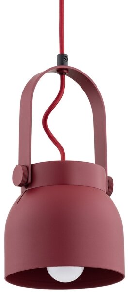 Argon 8292 - Luster na lanku LOGAN 1xE27/15W/230V pr. 14 cm červená