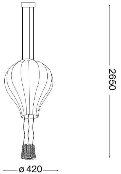 Ideal Lux - Luster na lanku DREAM BIG 1xE27/42W/230V pr. 42 cm