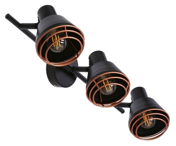 Bodové svietidlo NERIA 3xE14/40W/230V čierna/medená
