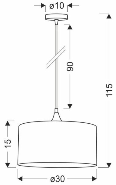 Luster na lanku MALOTO 1xE27/60W/230V zelená