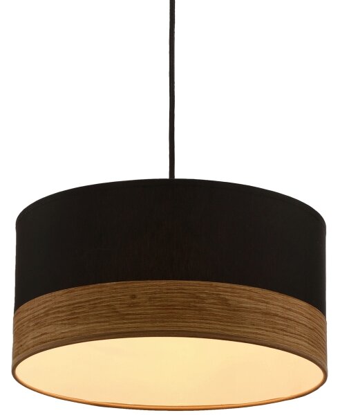 Luster na lanku PORTO 1xE27/60W/230V čierna/hnedá