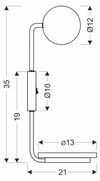 Nástenná lampa PONIO 1xG9/25W/230V čierna/buk