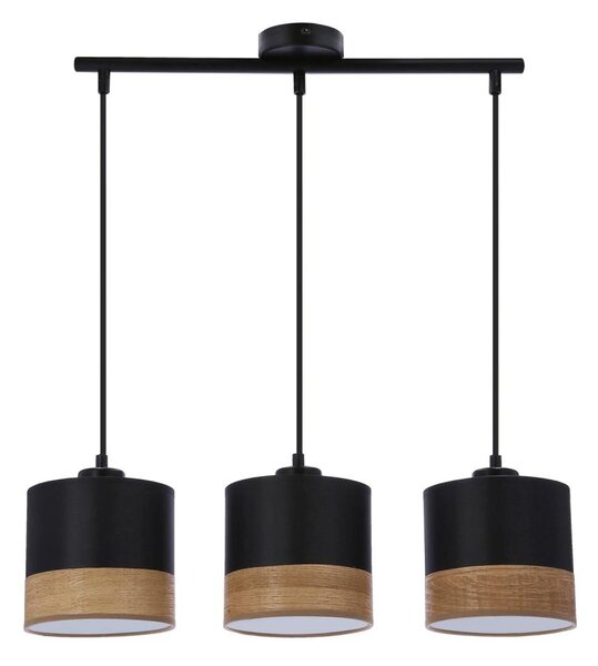 Luster na lanku PORTO 3xE27/60W/230V čierna/hnedá