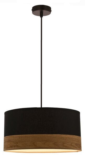 Luster na lanku PORTO 1xE27/60W/230V čierna/hnedá