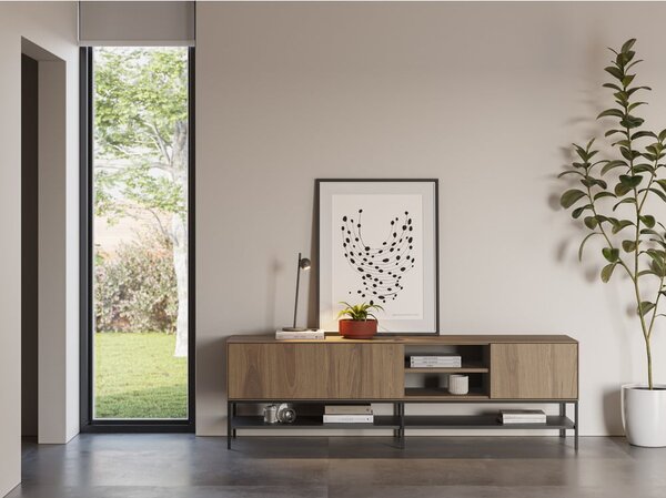 TV stolík v dekore duba v prírodnej farbe 180x55x35 cm Amira – Marckeric