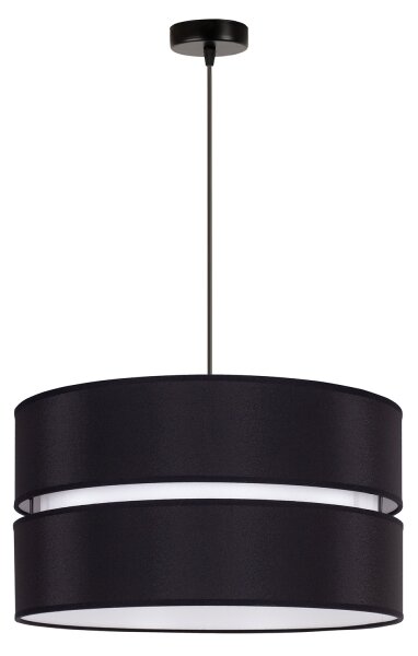 Duolla - Luster na lanku DUO 1xE27/15W/230V pr. 40 cm čierna/biela