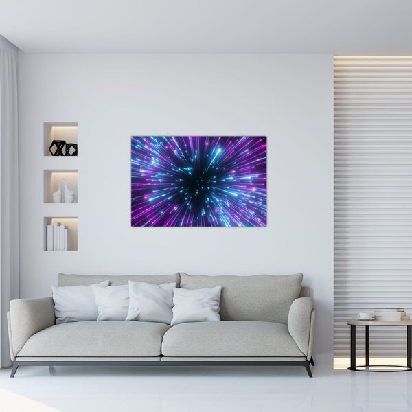 Obraz - Neónový priestor (90x60 cm)