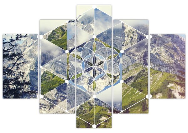 Obraz - Geometrický obrazec (150x105 cm)