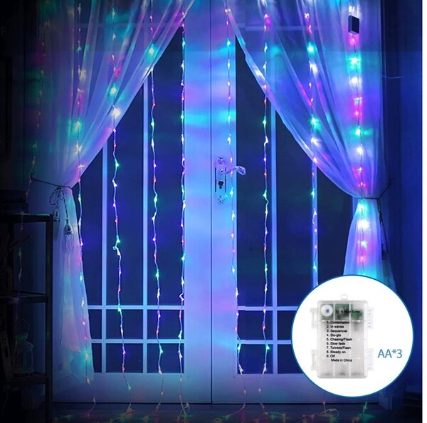 Aigostar LED vonkajší vianočný reťazec 200xLED, 8 funkcií, 5x2m, IP44